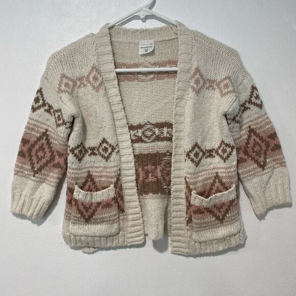 Abercrombie Kids Tribal Knit Cardigan | Size 5/6 | Fall Sweater - Picture 1 of 5